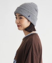 ワンポイント刺繍リブニットワッチ