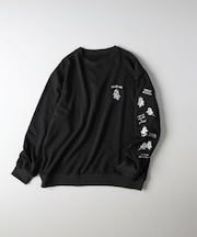 オバケ袖刺繍クルーネックロンT