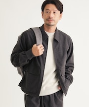 CAMP7 ウールライクジップアップブルゾン