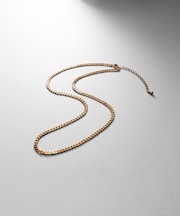 シルバー デザインチェーン ライトフラットカーブネックレス（38cm） GP
