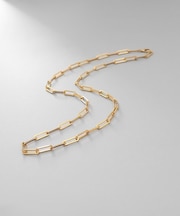 シルバー デザインチェーン フラットケーブルネックレス(55cm) GP