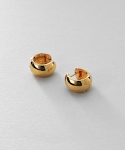 シルバー ハギーフープ ワイドピアス GP