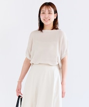 メッシュ ハーフスリーブ ニット