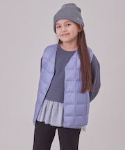 【120-150cm】TAION Vネック ダウンベスト(UNISEX)