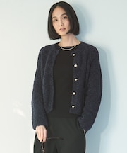 テープフリンジニット カーディガン