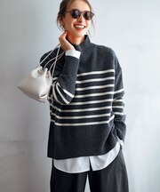 カシミヤブレンドニット ハイネック