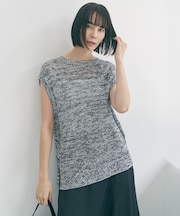 リネンペーパー メッシュニット ベスト