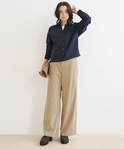 ストレッチコーデュロイ ワイドパンツ