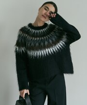 アルパカシャギー ノルディックニット