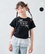 ドロスト 裾リボンTシャツ