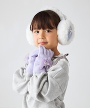 ダブルリボン シャギーニット手袋