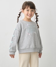 あったか サイドリボン 裏シャギートレーナー