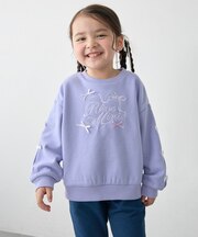あったか サイドリボン 裏シャギートレーナー