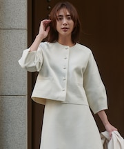 BEAUTY FORM KNIT パールボタン カーディガン
