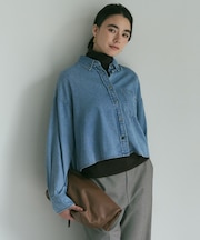 UNFILO DENIM クロップドシャツ