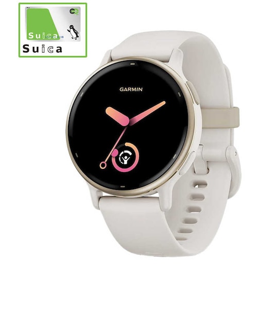 GARMIN　GPSスマートウォッチ vivoactive(ヴィヴォアクティブ)5 Suica対応 Ivory / Cream Gold 0100286241