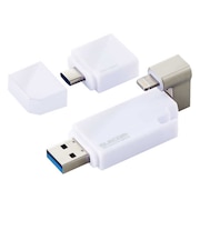 エレコム LightningUSBメモリ USB3.2(Gen1) USB3.0対応 32GB Type-C変換アダプタ付 ホワイト MFLGU3B032GWH