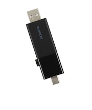 エレコム USBメモリ 128GB USB3.2 Gen1 USB Type-C / USB-A 両対応 スライド式 高速データ転送 セキュリティソフト使用可 ブラック MFWSAU3128GBK