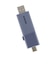 エレコム　USBメモリ 128GB USB3.2 Gen1 USB Type-C / USB-A 両対応 スライド式 高速データ転送 セキュリティソフト使用可 ブルー MFWSAU3128GBU