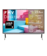 富士通　FMV Desktop F [ 23.8型 / Win11 Home / Ryzen5 / メモリ16GB / SSD512GB / M365 Personal ] ホワイト FMVF55L1WA
