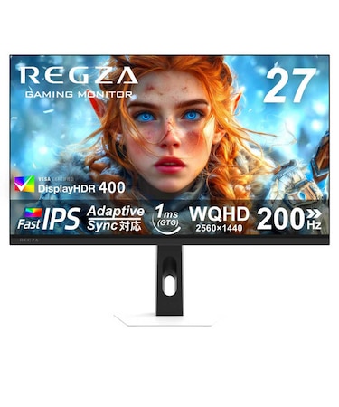 REGZA　ゲーミングモニター  RM-27G5SR ［27型 / WQHD(2560×1440) / ワイド / 200Hz］ RM27G5SR
