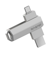 SUNEAST　外付けSSD スティック型 Revolve R5 シリーズ 1TB USB 3.2(Gen 2)USB Type C/USB-A両対応 回転式カバー  シルバー ［ポータブル型］ SE-PS0001T2LO1SF