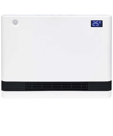 ユアサ　分解して洗えるワイドタイプのセラミックファンヒーター 1200W 人感センサー付き ホワイト YAPS1246SGMW