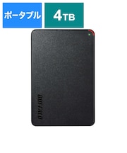 BUFFALO　外付けHDD ブラック [ポータブル型 /4TB] HDPCFS4.0U3GBA