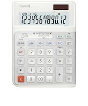 カシオ　人間工学電卓 ホワイト DE-12D-WE-N [12桁] DE12DWEN