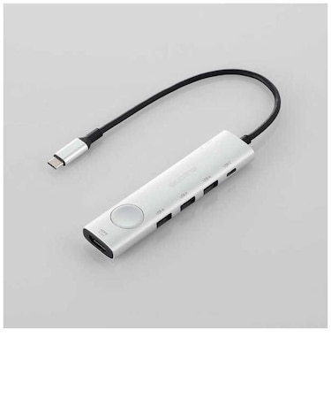 エレコム　Type-Cドッキングステーション 画面オンオフスイッチ付 USB PD対応 USB-A×3 USB-C×2 HDMI(4K60Hz) DSTS060BPSV
