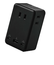 エレコム 電源タップ コンセント ×3 USB-C ×2 USB-A ×1 ポート付き PSE適合 67W PD対応 MacBook WindowsPC iPhone Android スマホ充電対応 ブラック TU093AC2BK