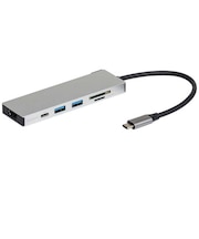 ナカバヤシ PD対応 USBType-cアルミドッキングステーション 15cm (USB Power Delivery対応) UDC01SSL