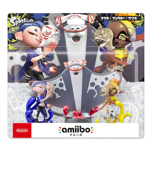 任天堂　amiibo すりみ連合セット［フウカ/ウツホ/マンタロー］(スプラトゥーンシリーズ) amiiboｽﾘﾐﾚﾝｺﾞｳｾｯﾄ[ﾌ<br>★こちらの商品は人気商品のため、色違い・仕様違い等含め「一家族１台限り」でのご協力をお願いしております。