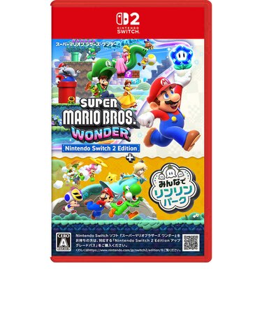 任天堂 Switch2ゲームソフト スーパーマリオブラザーズ ワンダー Nintendo Switch 2 Edition + みんなでリンリンパーク マリオブラザーズワンダーSW2<br>★こちらの商品は人気商品のため、色違い・仕様違い等含め「一家族1台限り」でのご協力をお願いしております。