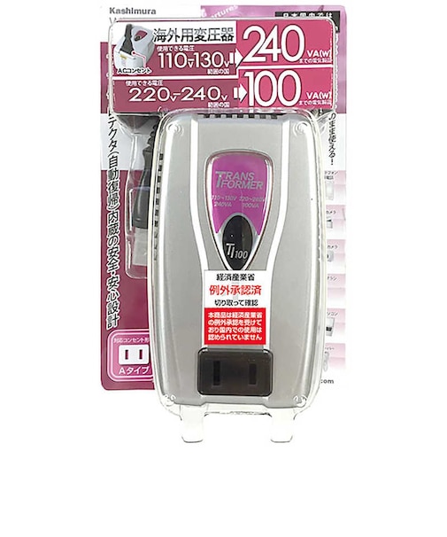 カシムラ　海外用変圧器110-130V/240VA220-240V/100VA WT73M
