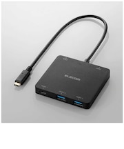 エレコム　USBHUB3.1 Gen1 ドッキングステーション PD対応 TypePD100W対応 U3HCDC03BBK