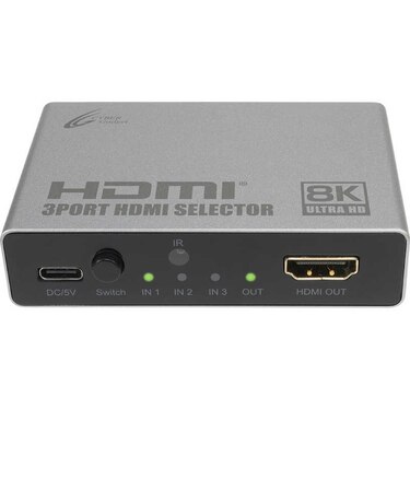 サイバーガジェット　PS5/SWITCH用HDMIセレクター8K 3in1 シルバー CY-NSP5HS8K-SL［PS5/SWITCH］ PS5HDMIｾﾚｸﾀｰ8K<br>★こちらの商品は人気商品のため、色違い・仕様違い等含め「一家族１台限り」でのご協力をお願いしております。