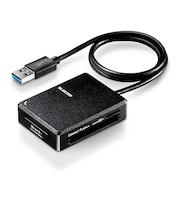 エレコム メモリリーダライタ/超高速タイプ/USB3.0対応/ケーブル50cm/SD+microSD+MS+CF対応/ブラック MR3C402BK