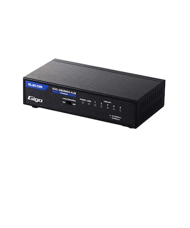 エレコム　スイッチングハブ [5ポート /1Giga対応 /電源内蔵] メタル筐体 ブラック EHCG05MN4HJB