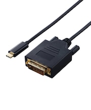 エレコム USB Type-C - DVI 変換 USB-C プラグ to DVI-D プラグ 2m 1920×1080 60Hz ブラック CACCDVI20BK2