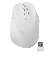 エレコム ワイヤレスマウス 無線 2.4GHz 静音 抗菌 5ボタン Lサイズ Windows Mac ChromeOS対応 医師監修 EX-G ホワイト MXGL30DBSKCWH