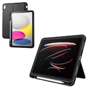 エレコム　iPad ケース 11インチ ( A16 ) / 10.9インチ 第10世代 ソフト カバー Apple Pencil収納 スタンド機能付き TBA25RUCSTBK