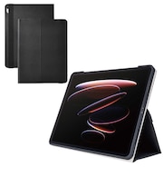 エレコム iPad Air ケース 13インチ ( M3 / M2 ) ベルト付きフラップ カバー Apple Pencil収納 2アングル スタンド 軽量 耐衝撃 TBA25XPLF2BK