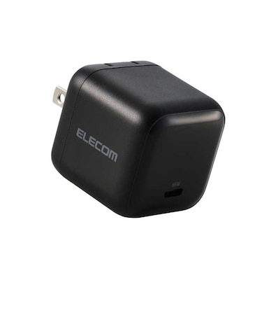 エレコム　ノートPC用ACアダプター USB充電器 USB PD 65W USB-C スイングプラグ ACDCPD12465BK