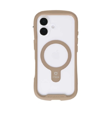 HAMEE　iPhone17 iFace Reflection MagSynq 強化ガラスクリアケース ベージュ IP17IFACERFTMGBE