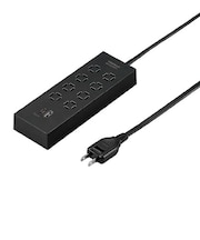 ヤザワ　コンセント 革命 8個口 PD33W付 USB(Type-A、Type-C)付き PSE認証 ［2.0m / 8個口 / スイッチ無 / 2ポート］ H5802PD33BK