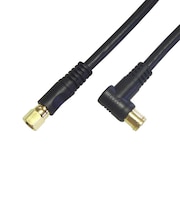 フジパーツ 4K8K対応 テレビ用アンテナケーブル 5m ブラック L型プラグ-F型接栓 BLF5048