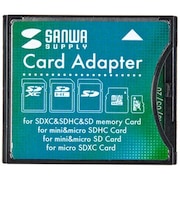サンワサプライ 変換アダプタ(SDHC/SDXC⇒コンパクトフラッシュ) ADRSDCF2
