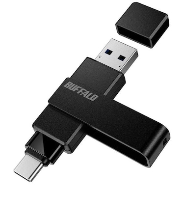 BUFFALO　USB3.2(Gen1)対応 Type-AC両対応 回転式USBメモリー ［64GB / USB TypeA＋USB TypeC / USB3.2 / 回転式］ RUF3ACR64GBC