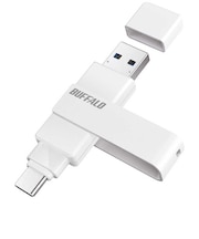 BUFFALO　USB3.2(Gen1)対応 Type-AC両対応 回転式USBメモリー ［64GB / USB TypeA＋USB TypeC / USB3.2 / 回転式］ RUF3ACR64GWC